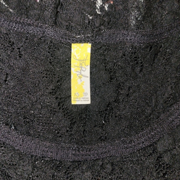 Free People Sheer Cutout Back Black Top - Picture 5 of 5